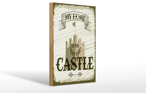 Ontrada Holzschild 20x30cm My Home is My Castle Schloss Holz Schild