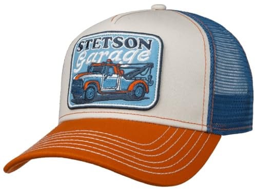 Stetson Towing Service Trucker Cap - Baseballcap mit Mesh-Rückseite - Atmungsaktive Baumwollkappe für Herren - Ganzjährig tragbar blau One Size