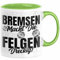 Auto Liebhaber Tasse Geschenk für Driften Männer Geschenkidee Bremsen Macht Die Felgen Dreckig Kaffee-Becher (Grün)