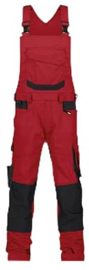 DASSY® Tronix Stretch-Arbeitslatzhose mit Kniepolstertaschen - Größe 48 - ROT/SCHWARZ