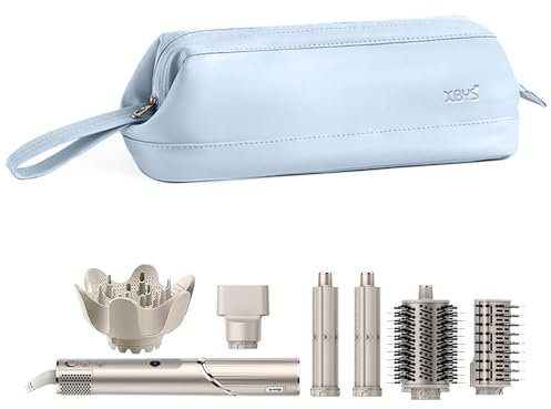 Linpr Travel Storage Bag for Dyson Airwrap/Shark Flexstyle Complete Styler and Attachments, Portable Handheld Travel Case, Waterproof Hair Dryer Carrying Case, Organizer Bag with Large Opening (Blue)