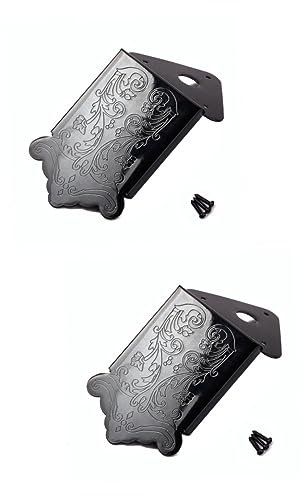 BESTonZON 2 Piezas repuesto de mandolina cordal de mandolina de 8 cuerdas fabricante de guitarras cordal de guitarra con tornillos y tapa cordal chapado en triángulo