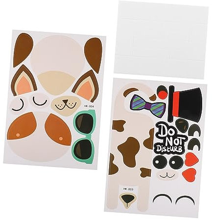 WATIIFUFU 2pcs Children Door Signs Cute Cartoon Animal Door Hanging Tags DIY Decoration for Boys and Girls Bedroom or Nursery