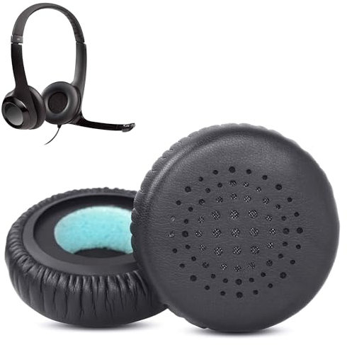 H390 Ohrpolster, HAIZEEN Ohrpolster kompatibel mit Logitech H390 Wireless Kopfhörern Ohrpolster Ersatzkissen (Proteinhaut/Memory-Schaum)