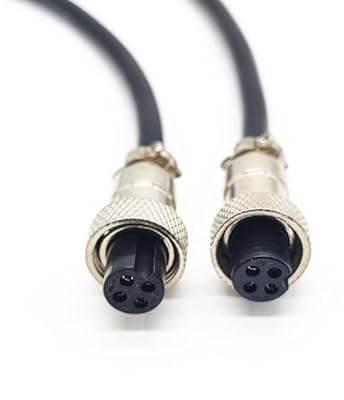 bayzconn GX12 Cable de 4 pines, cabezal hembra doble, cable de aviación, 1 metro
