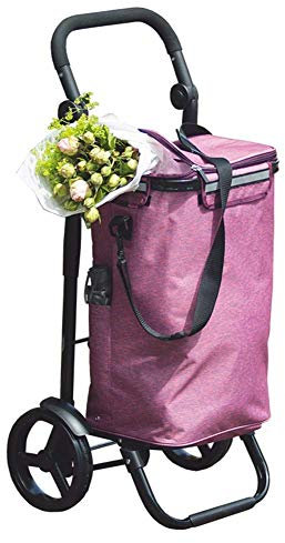Einkaufswagen, Aluminiumlegierung, zusammenklappbar, tragbar, Klettergerüst, Einkaufswagen, Beladung, Kleiner Einkaufswagen, Trolley, Gepäckwagen, Anhänger, C, Multifunktional