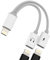 Adaptador Lightning Auriculares 2 en 1 Doble Jack para iPhone 14 13 12 Pro MAX Cable Audio Cargador Conector Certificado MFI para Apple Auxiliar Adapter para iPad Lighting Headphones Accesorios Coche