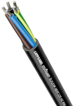 Lapp 10 m 1024335 ÖLFLEX HEAT 125 MC 4G2.5 I Câble de raccordement résistant à la chaleur I Câble sans halogène Composant polymère réticulé par faisceau d'électrons I Câble ignifuge et résistant aux