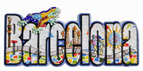 Imán decorativo para nevera Barcelona, España, recuerdo turístico, 3D, para nevera