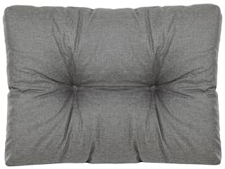 PFM HOME Palettenkissen Outdoor-Kissen Wasserdicht für Palettensofa Palettenmöbel Europaletten - Gartenkissen Seitenkissen Paletten-Auflagen Gesteppt 60 x 40 cm - Dunkelgrau