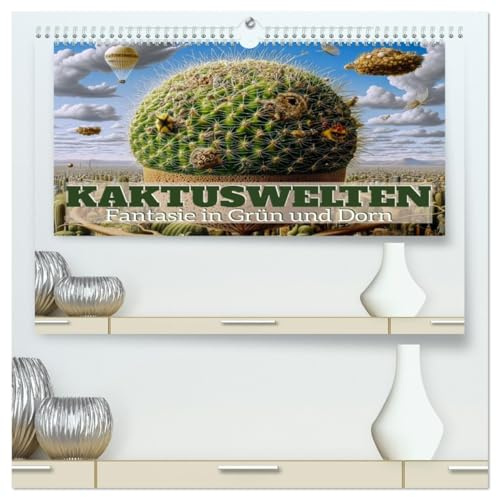 Kaktuswelten. Fantasie in Grün und Dorn (hochwertiger Premium Wandkalender 2026 DIN A2 quer), Kunstdruck in Hochglanz: Tauchen Sie ein in fantastische ... Träume auf Sie warten. (CALVENDO Kunst)