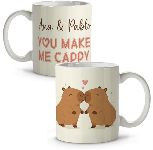 Tazza personalizzata capibara. Tazze personalizzate capybara. Tazze colazione. Regalo donna compleanno. Regali uomo. Regalo fidanzato e fidanzata. Anniversario per lui. Regali natale originali