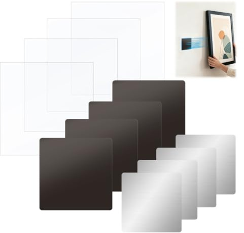 4 Stück Magnetaufhängung Selbstklebend, Starke Wandmagnete , Magnetische Halterung für Poster, Fotos, Leinwände und Leichte Holzrahmen