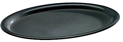 WACA 1206 Kaffeehaustablett Servierer oval, Farbe:schwarz, Größe:280 x 215 mm