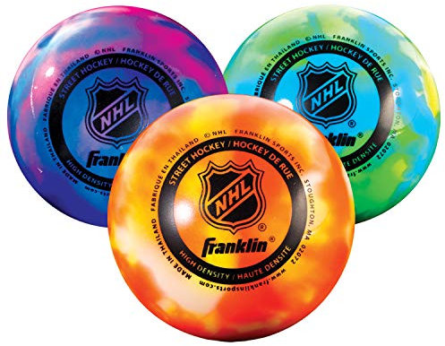 Franklin Sports NHL Hockeybälle – kein Hüpfen im Freien und Roller – offizielle Größe – 3 Stück