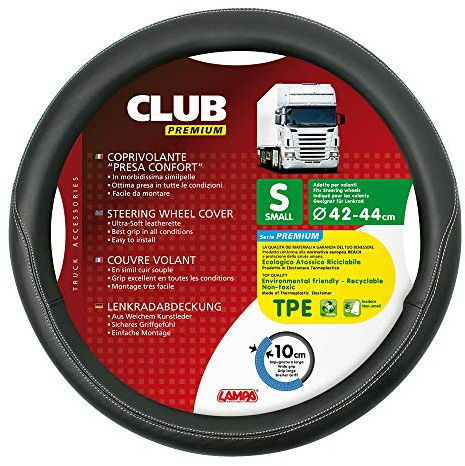 LAMPA 98845 Premium Club Steering Wheel Cover, Small | 10 cm wide handle, easy assembly, OEM 98845