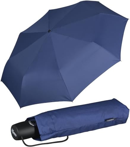 iX-brella leichter solider Taschenschirm mit Auf-Zu-Automatik - mid class - blau