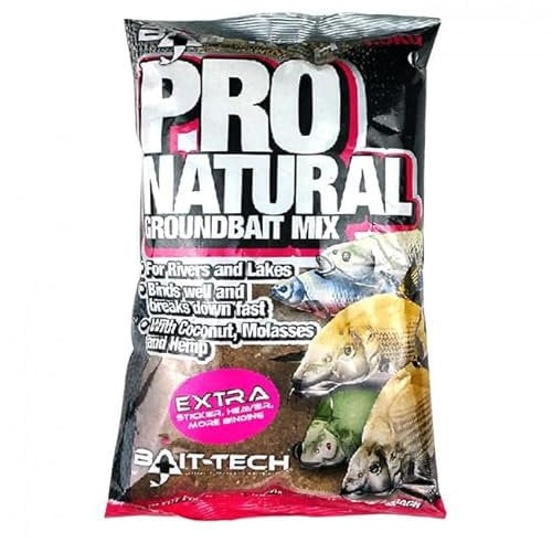 Bait-Tech PRO NATURAL GROUNDBAIT MIX EXTRA CARP MATCH FISHING BAIT 1.5kg