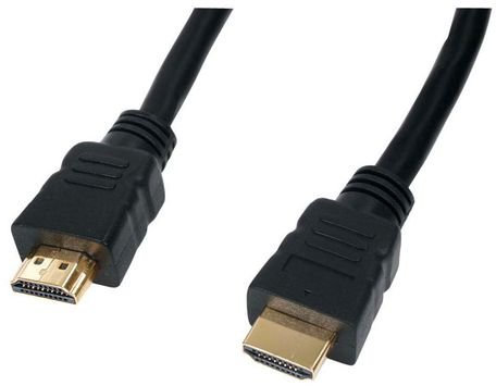VSHOP® Cable HDMI 2M pour Freebox Revolution - blindé Noir - connecteur Or Haute qualité