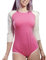 LittleForBig Coton Body Onesie Pyjamas Bodysuit-Manches Raglan de Baseball Rose XXL