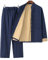 Herren Kung Fu Leinen Anzug - Traditionelle Lange ÄrmelKampfkunst Uniform Tai Chi Klassisch Tangzhuang,Geeignet für Morgengymnastik Judo Wushu Wing Chun(Color:Navy blau,Size:XL)