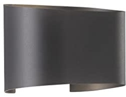 Fischer & Honsel Wandleuchte Wall 2x LED 3,0 Watt, schwarz, IP44, 30262, 9,5 x 18 x 12 cm (LxBxH), 540 lm, 3000 K