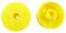 Mattel Ersatzteile für Fisher-Price Activity Toys ~ Fisher-Price 3-in-1 Sit, Stride & Ride Lion - DHW02 ~ Ersatzteilbeutel - Inhalt: 2 gelbe Naben