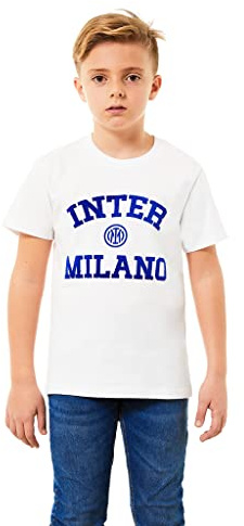 FC Internazionale Milano S.p.A. T-Shirt pour Filles et Filles, Bianco, 12 Ans