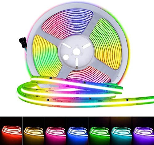 TOPXCDZ DC12V/24V WS2811 Vollfarben COB LED Streifen Adressierbare Smart RGB Flexible High Density Digital Pixel Dream Color Light 720Led/m (24V)