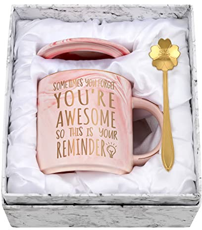 Joymaking Geburtstagsgeschenk für Frauen, Kaffeetasse Beste Freundin Geschenk zum Geburtstag Weihnachten, Persönliche Geschenkideen für Freundin - You Are Awesome, 400ml Tasse mit Geschenkbox