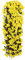 Yeehliny Künstlich Hängende Blumen, Blauregen Efeublumen Künstlicher Hängender Glyzinien, Kunstblumen Veilchen Hgende Blumen Hängeblumen Für Hochzeit Garten Wand Party Home Dekor 70CM (1PC/Gelb)