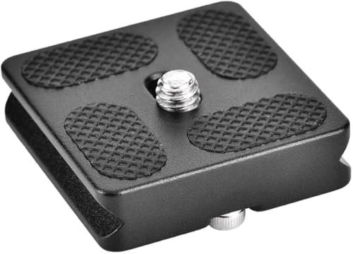 DEYOT PU40 Kamera Schnellwechselplatte aus massivem Aluminium für 1/4 Kameraschraube kompatibel mit AS Standard, wie ARCA-Swiss/Kirk/Wimberley/Markins/Benro/Sirui etc Schnellwechselplatte