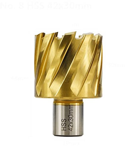 HSS-Hohlbohrer 12-42mm Schneiddurchmesser Titanbeschichteter Kernbohrer zum Zerspanen von Metallen Weldon-Schaft Magnetbohrer Ringschneider - 16mm