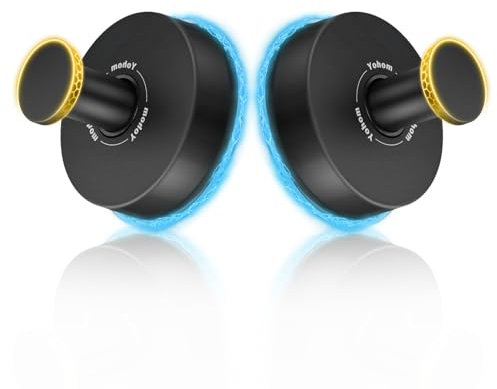 YOHOM Gancho de Ventosa para Toallas Colgador Ventosa de Baño Toallero ventosa Fuerte de Acero Inóxidable Toallero con ventosa de Ducha Cocina de Pared Sin Taladro Mate Negro 2 Piezas