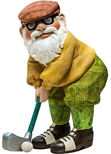 Gojoquanzhou 20,3 cm großer Gartenzwerg für den Innen- und Außenbereich, Gartenzwerg, Skulptur, Rasenfiguren für Zuhause, Terrasse oder Hof – Gartengeschenk