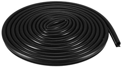 TA-VIGOR Guarnizione a T per finestre, 5 m, 7 mm, per slot da 6 mm, colore nero, per finestre con telaio in legno