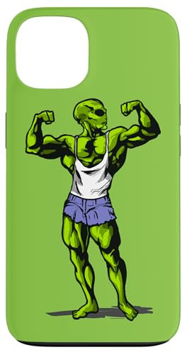 Alien Bodybuilder Kunstwerk für einen Gewichtheber Hülle für iPhone 13