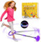 Cheville Skip Ball,Pliable Anneau de Saut de Cheville Violet Coloré Anneau de Saut Clignotant Enfants Cheville Saut Boule Flash Saut Anneau Ball Parfaits Cadeaux pour Les Filles de 6, 7, 8, 9,10 Ans