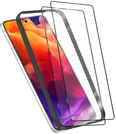 NALIA 2x Schutzglas für Samsung Galaxy S24 - Montagerahmen, Transparent | 9H Echtglas, Full-Cover mit schwarzem Rahmen, Hüllenfreundlich, Fingerabdrücke reduziert, ARMORGLASSX PRO