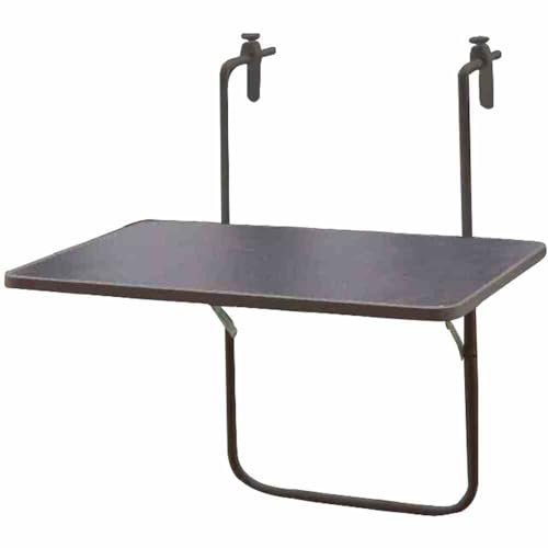 möbelando Balkonhängetisch >Balkontisch< in anthrazit - 60x40 (BxT)