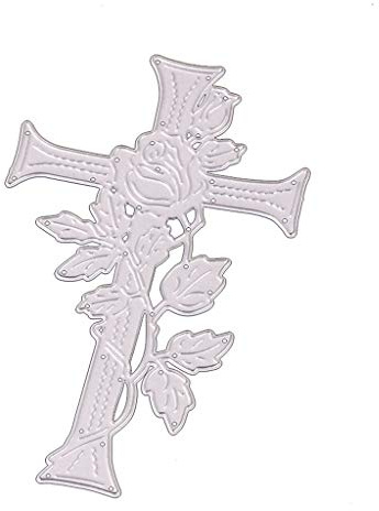 Metall-Stanzformen mit Rosenmotiv für Kreuz, Stanzschablonen für Bastelarbeiten, Prägepapier, Leder, Scrapbooking, Kartenherstellung, Metall-Stanzformen Hunde