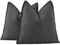 Madizz 2er Set Schlicht Chenille Kissenbezügen Weiche dekorative Kissenbezüge für Sofa Schlafzimmer Kissenhülle Dunkelgrau 50x50 cm Quadrat