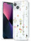 Svanove for iPhone 13 Mini/ 12 Mini Case Flower, Girly Cute Clear Floral Aesthetic Design, Slim Thin Transparent Hard Shell Plastic Phone Case for Women Girls, Trendy Elegant Pattern, Wildflower