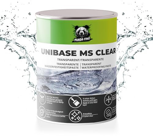PandaCoat Transparenter Wasserdicht Dichtmittel – Flüssigkunststoff für Bäder, Küchen, Fenster, Aquarien, Dächer, Dachrinnen Reparaturset – Dichtschlämme – Für Heimwerkerprojekte Abdichtung (400 g)
