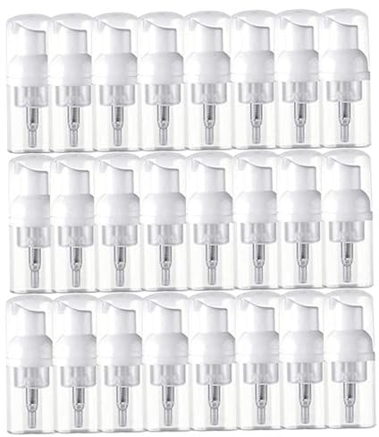 24PCS 30ml Foam Pump Bottle, Empty Travel Plastic Soap Dispenser Mini Pump Bottle for Toiletries