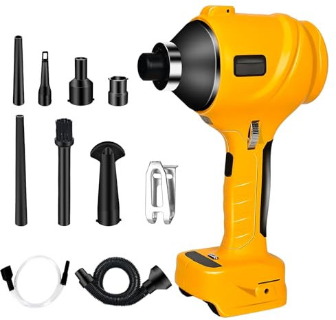 Soffiatore senza fili, compatibile con batteria DeWalt da 20 V, senza spazzole, portatile, ad aria compressa, 447 MPH, per garage, officina, segheria, pulizia della casa (solo strumento)