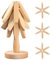 Markcco Dessous de Plats en Bois pour Plats Chauds, 3 Dessous de Plats en Bois + 1 Support rangé comme Un Sapin de Noël, Dessous de Plat en boi de hêtre pour casseroles, poêles, Bols, théières