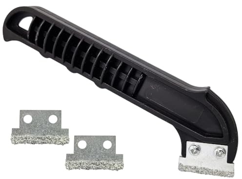 HERO Fugenreiniger Fugenkratzer Mini Hartmetall Fugenschaber ink. 4 Klingen Ersatzklingen Fugenentferner Werkzeug Abgewinkelt Fliesenfugen Universal Fugen Entferner für Fliesen, Badezimmer, Garten