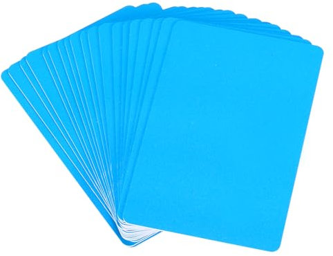 PATIKIL Leere PVC-Karten, 20er-Pack Inkjet-Plastik-ID-Karte CR80 30 MIL Weiße bedruckbare Visitenkarten, wasserdichter beidseitiger Druck für Foto-ID-Badge Inkjet-Drucker Frosted, Blau