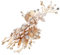 HAPINARY Strass Hochzeit Haarspange Metall Blatt Seite Clip Braut Kopfschmuck Gold Haar Zubehör Für Braut